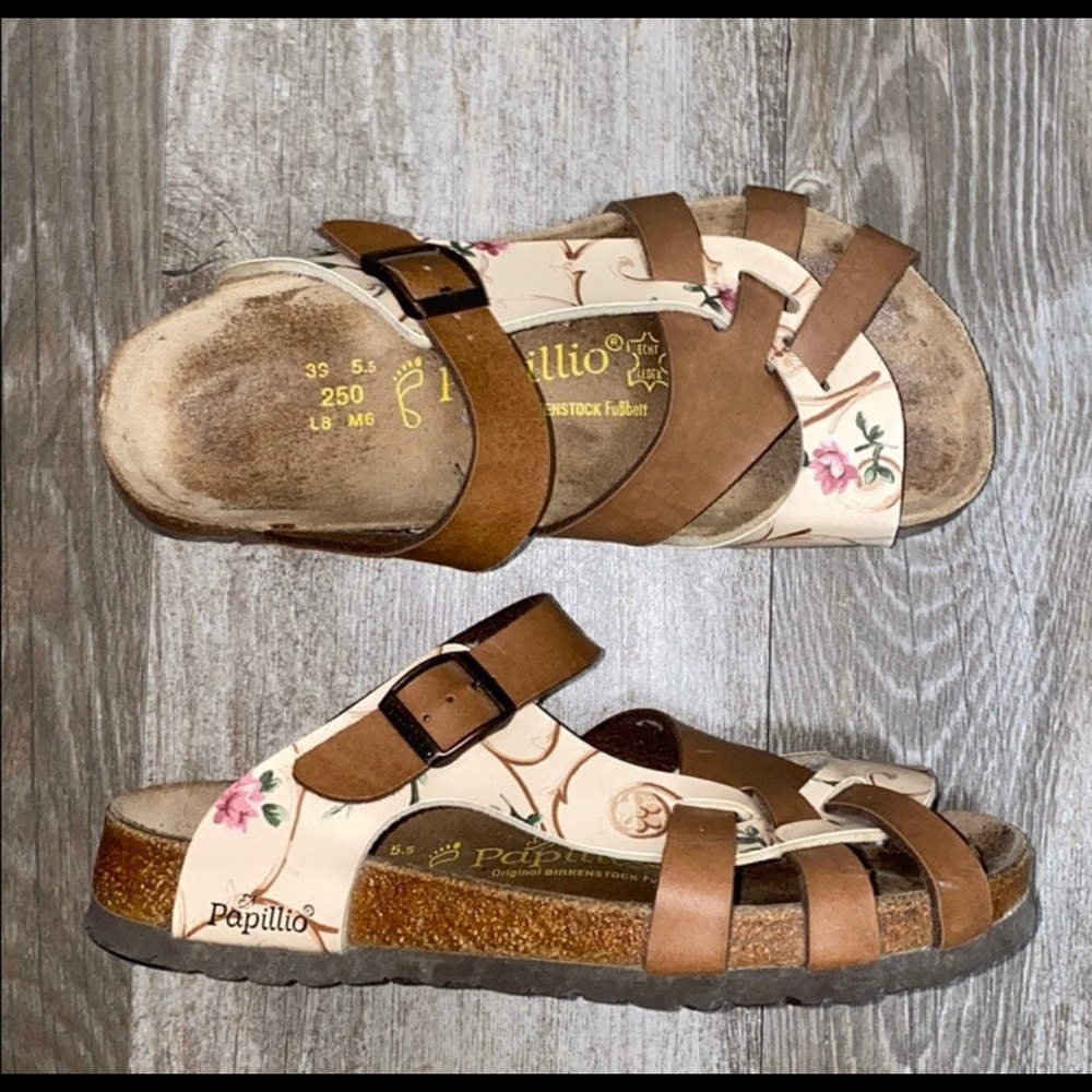 Birkenstock Papillio Floral Leather Sandals